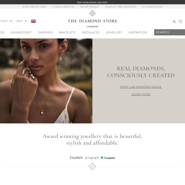 Native English copywriter Malaga - The Diamond Store Web